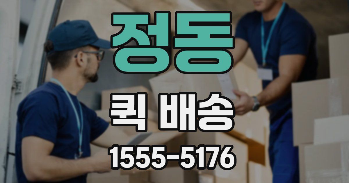 정동 퀵 배송