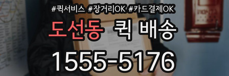 도선동 퀵 배송