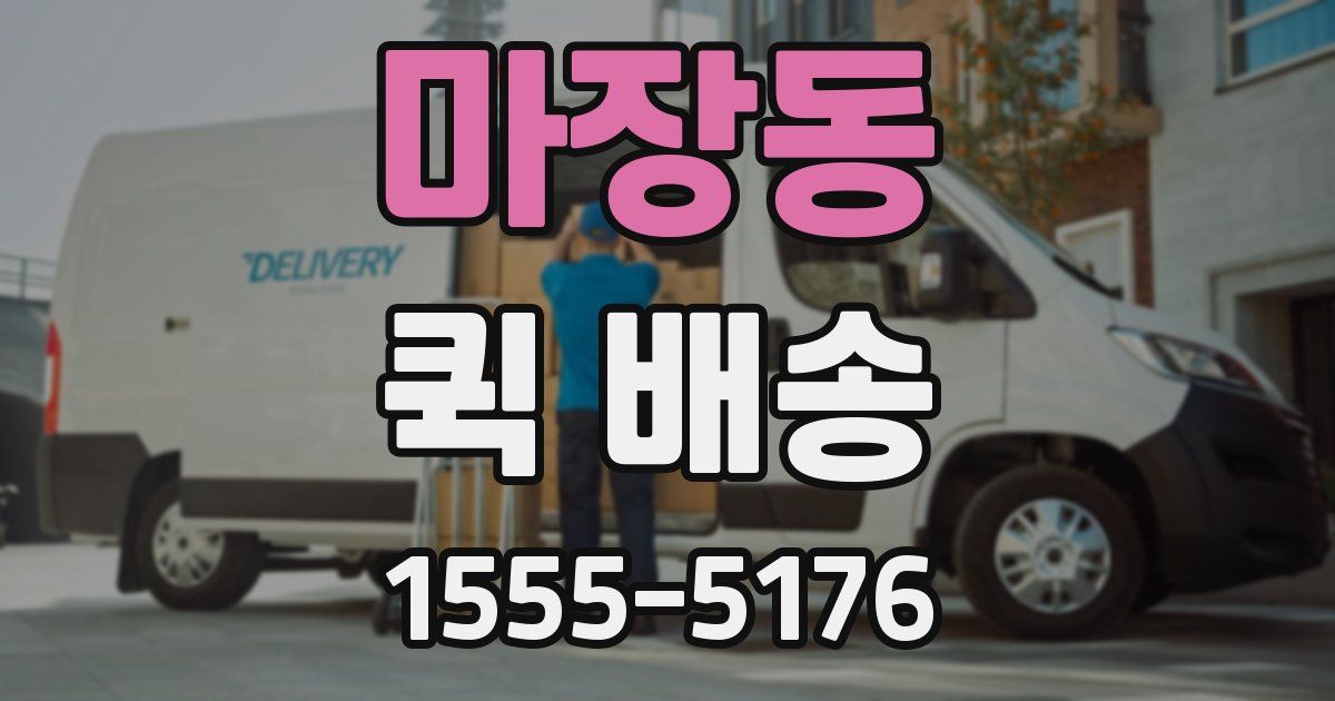 마장동 퀵 배송