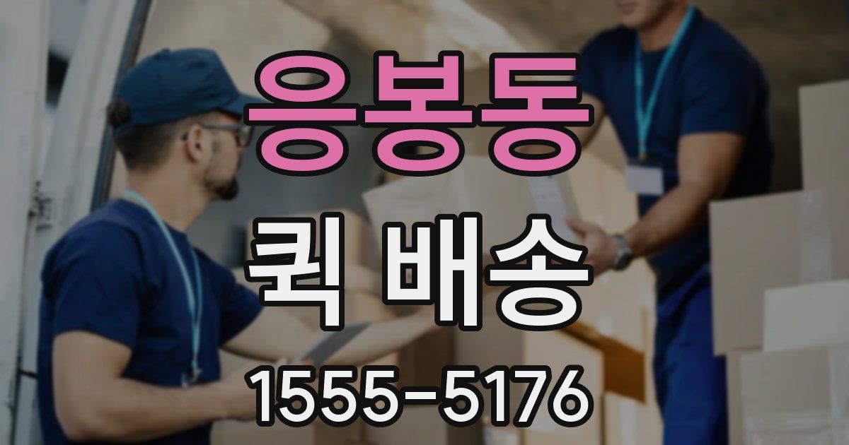 응봉동 퀵 배송