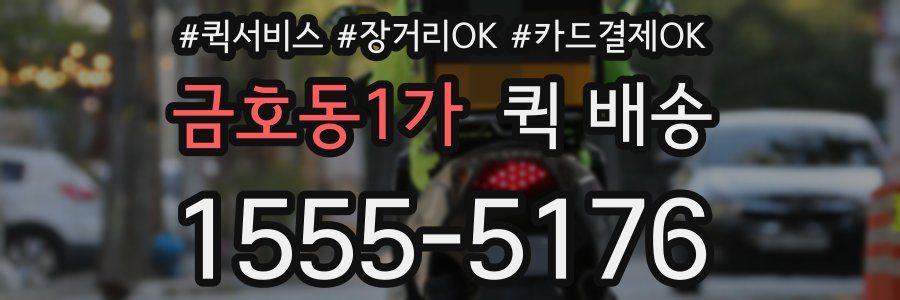 금호동1가 퀵 배송