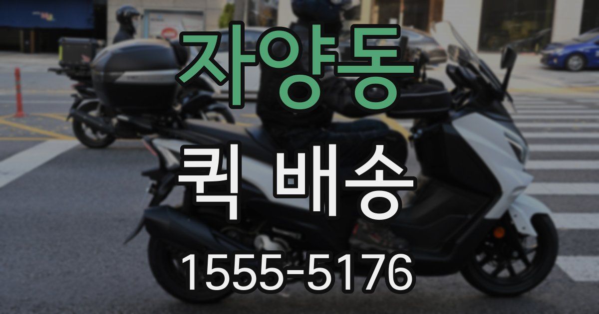 자양동 퀵 배송