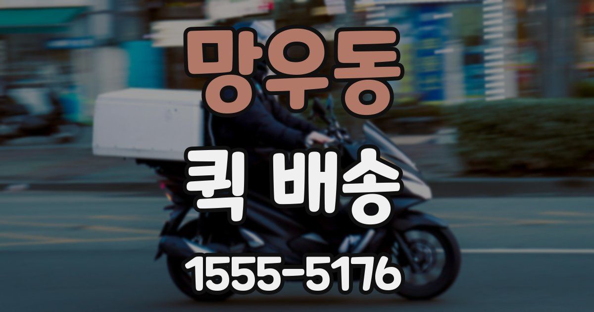 망우동 퀵 배송
