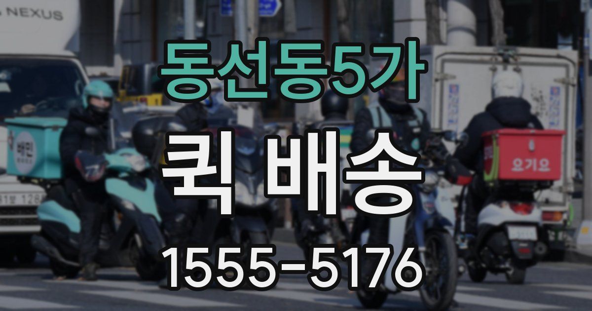 동선동5가 퀵 배송