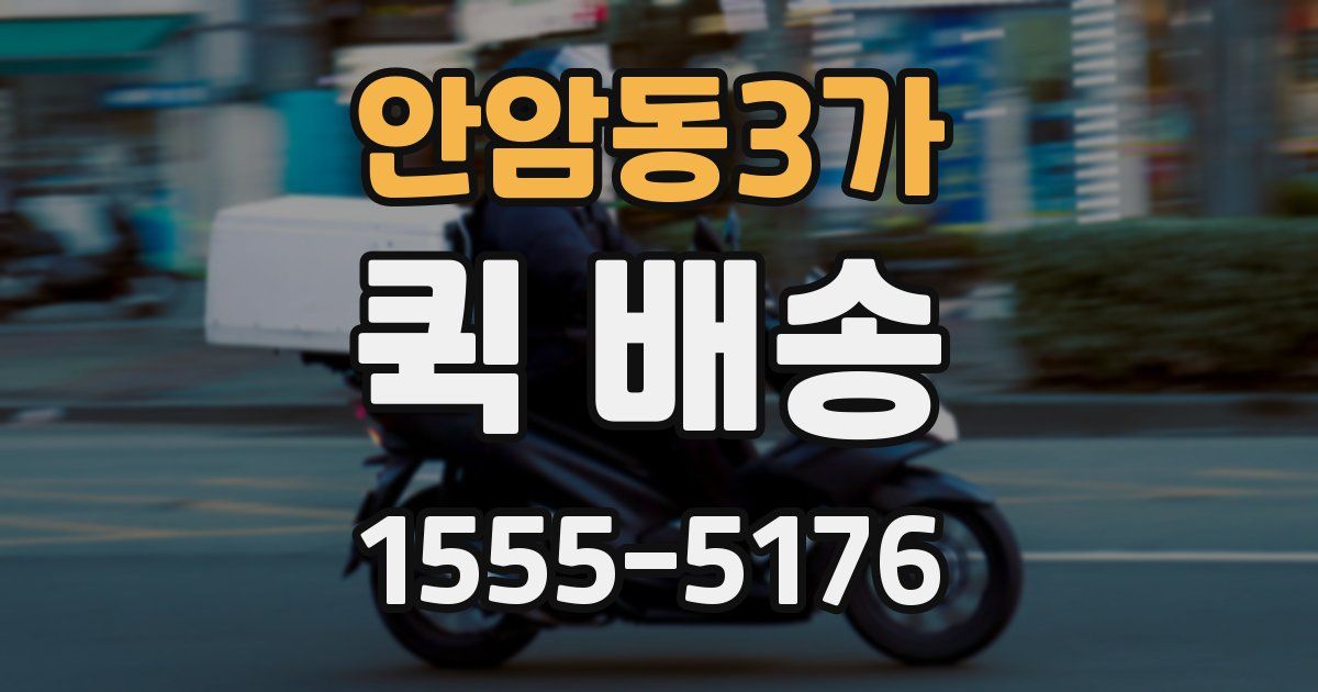 안암동3가 퀵 배송