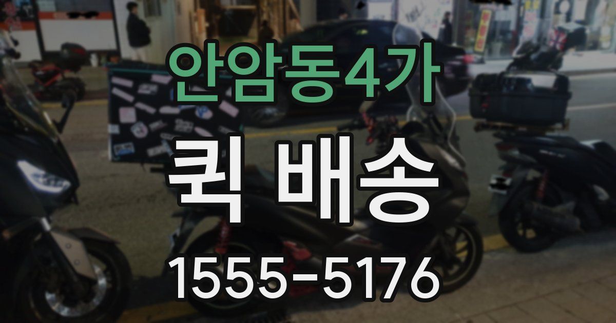 안암동4가 퀵 배송