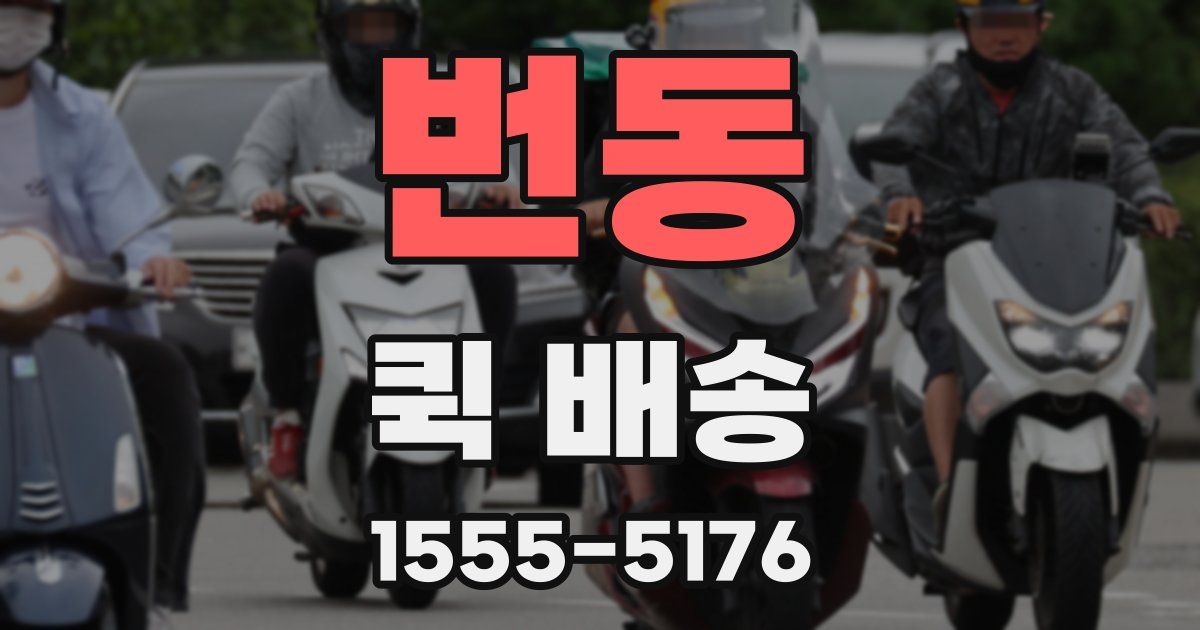 번동 퀵 배송