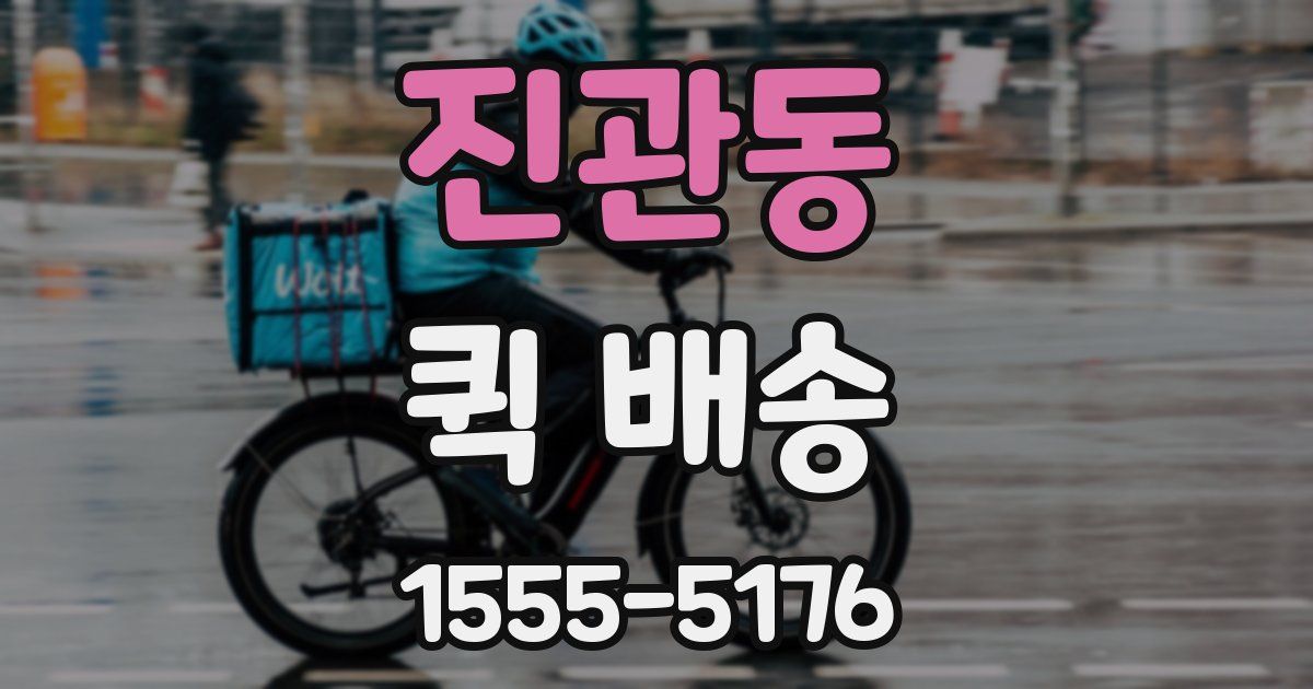 진관동 퀵 배송