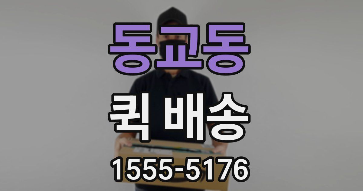 동교동 퀵 배송