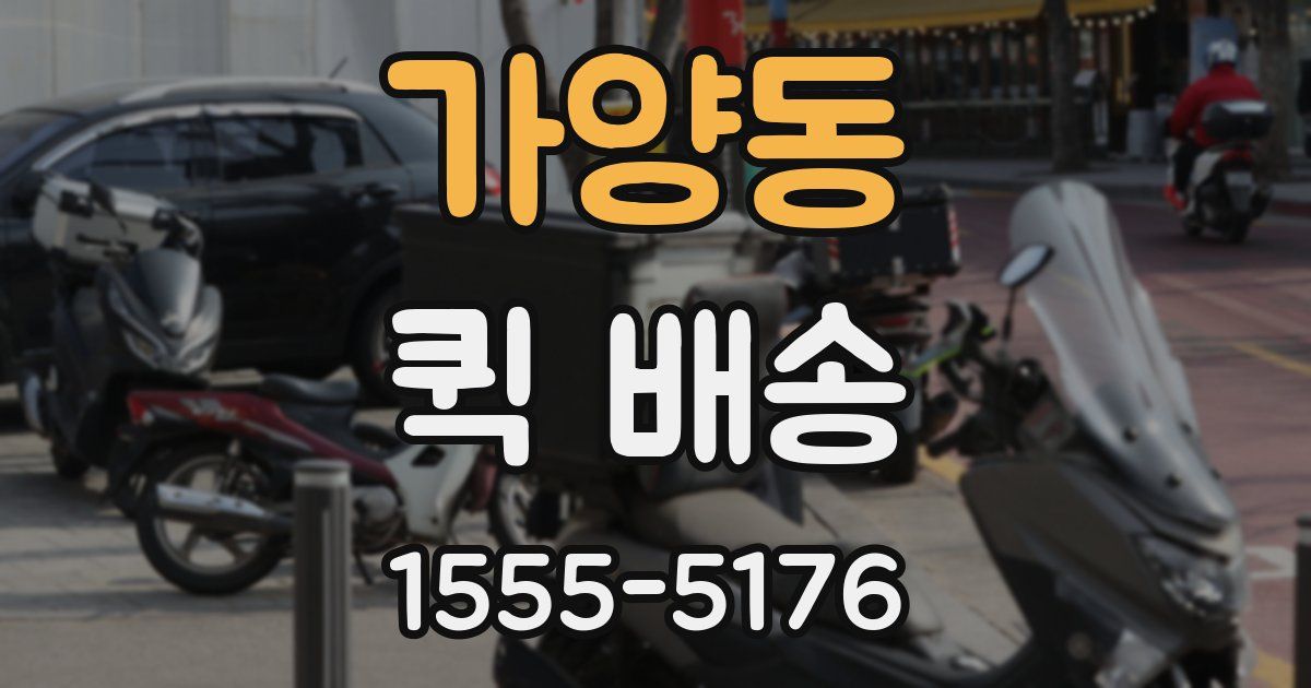 가양동 퀵 배송