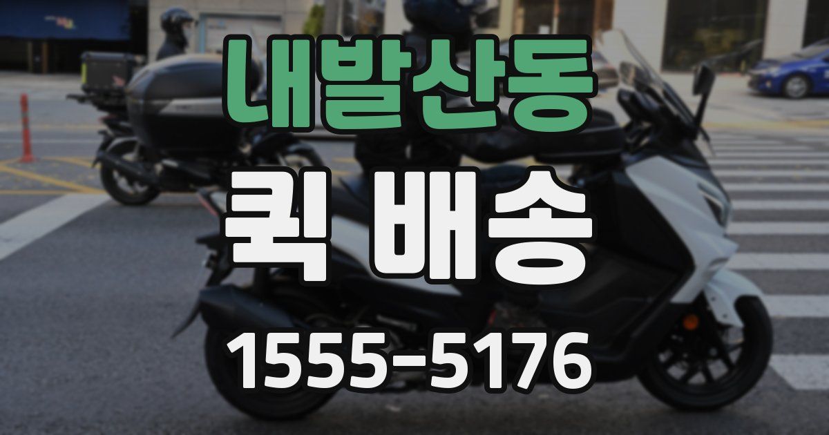 내발산동 퀵 배송