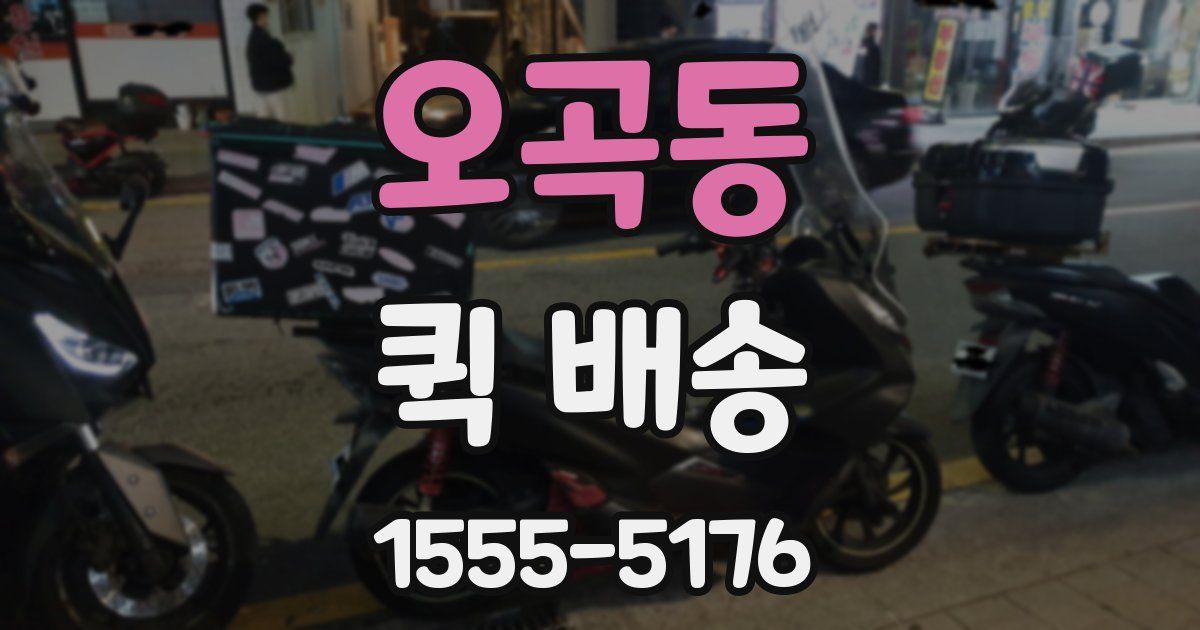 오곡동 퀵 배송