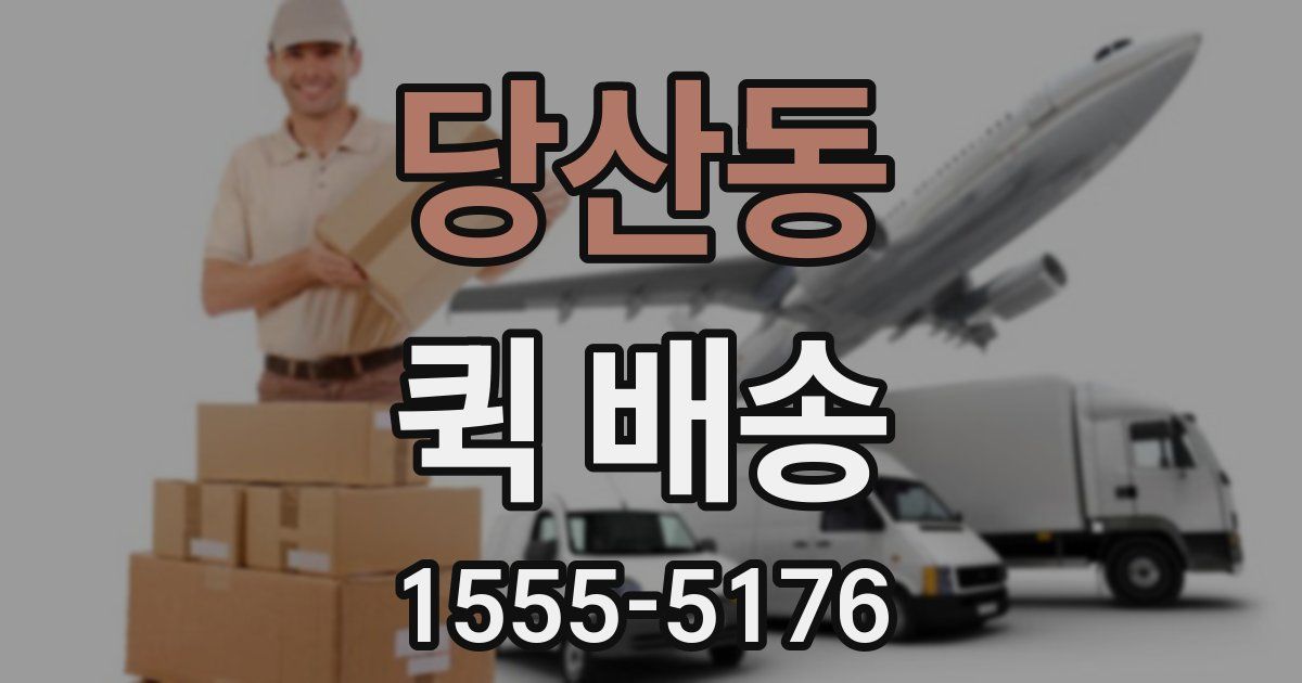 당산동 퀵 배송