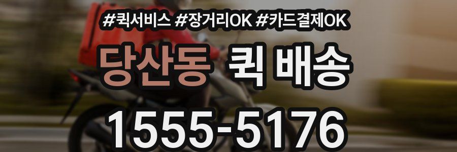 당산동 퀵 배송