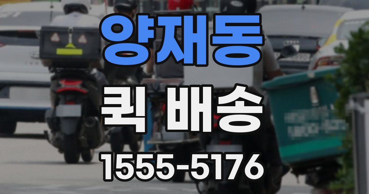 양재동 퀵 배송