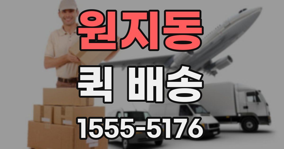 원지동 퀵 배송