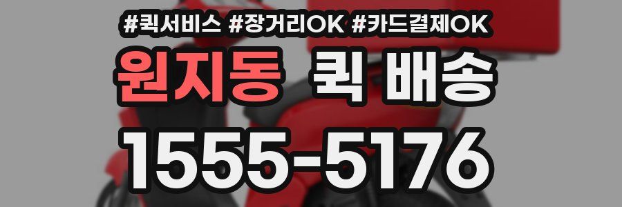 원지동 퀵 배송