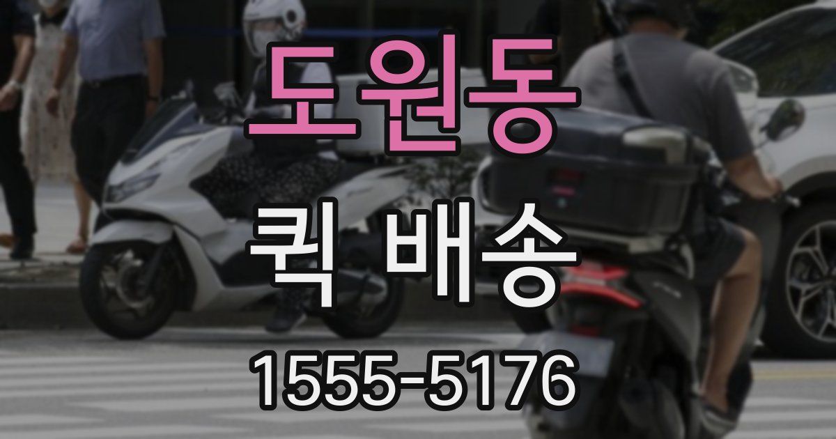 도원동 퀵 배송