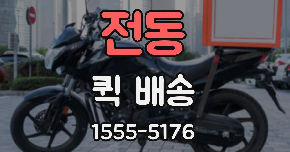 전동 퀵 배송