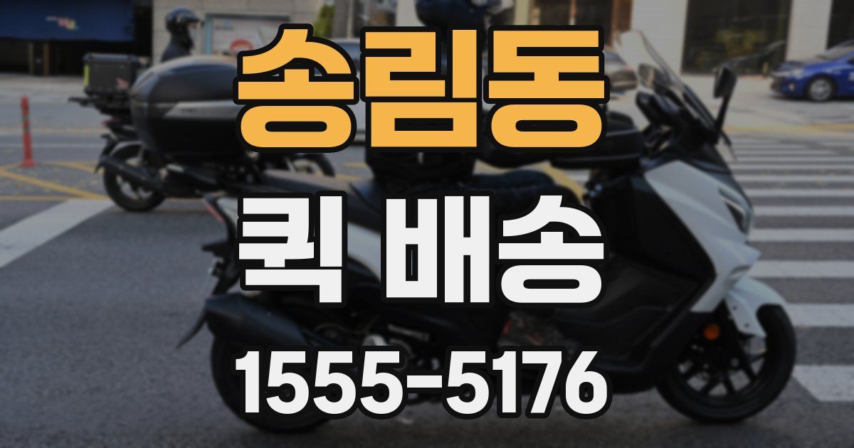 송림동 퀵 배송