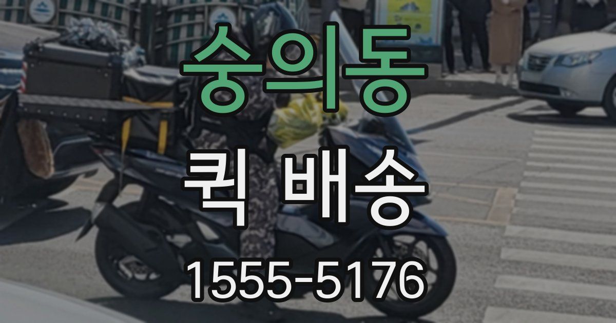 숭의동 퀵 배송