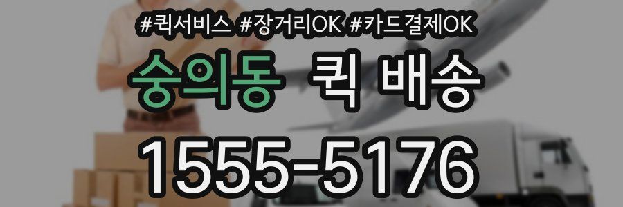 숭의동 퀵 배송