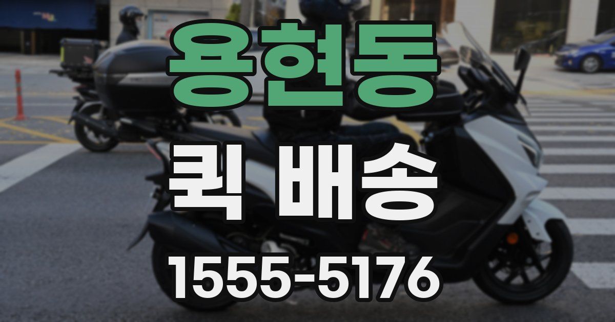 용현동 퀵 배송