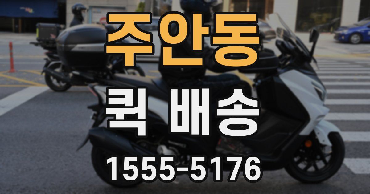 주안동 퀵 배송