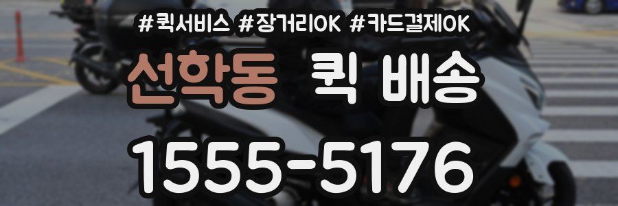 선학동 퀵 배송