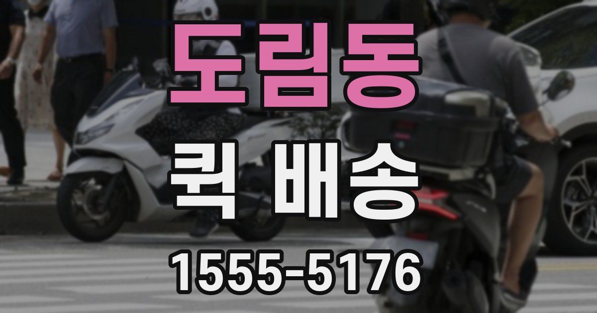 도림동 퀵 배송
