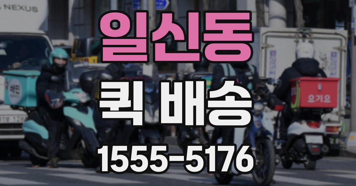 일신동 퀵 배송