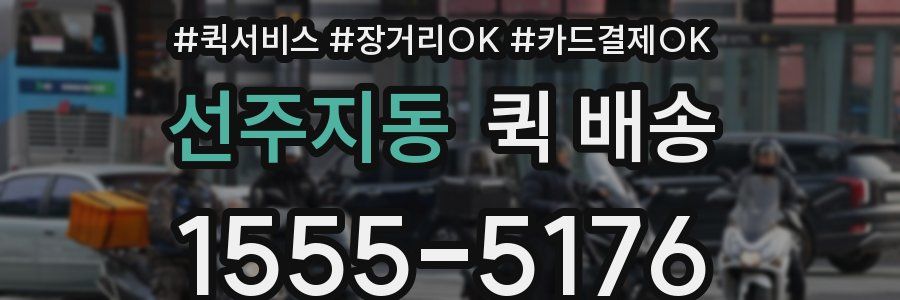 선주지동 퀵 배송