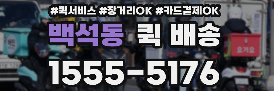 백석동 퀵 배송