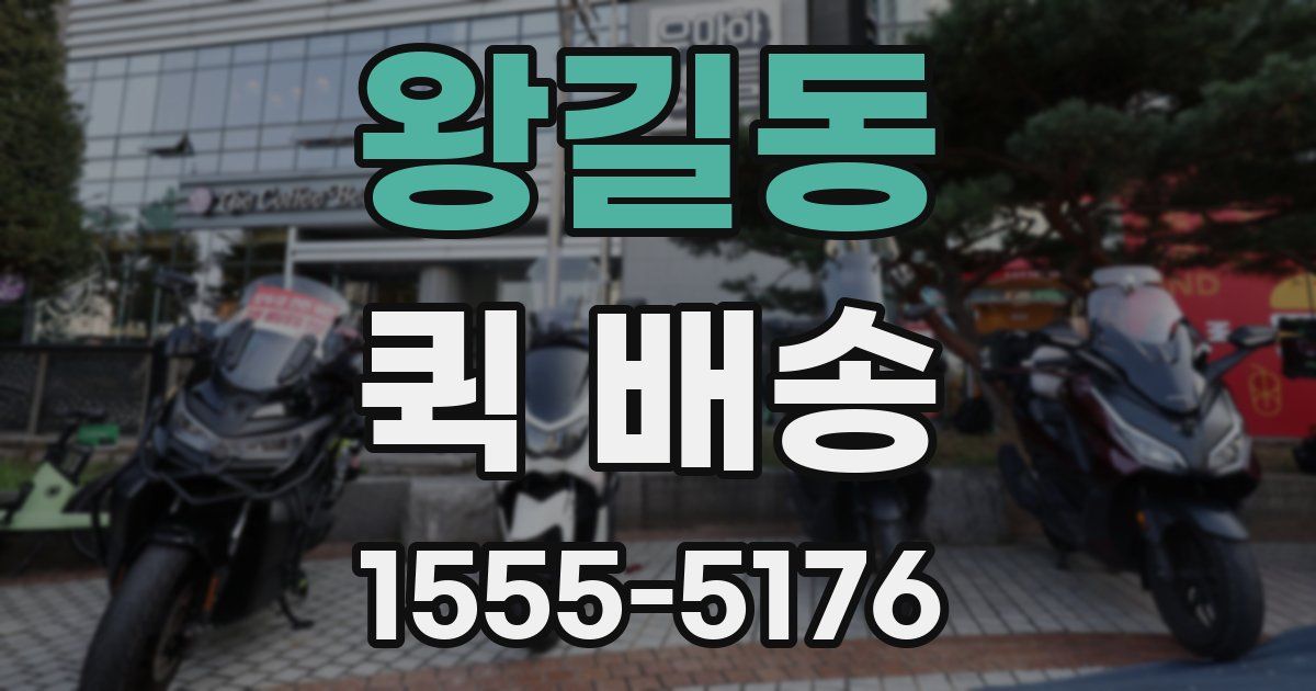 왕길동 퀵 배송
