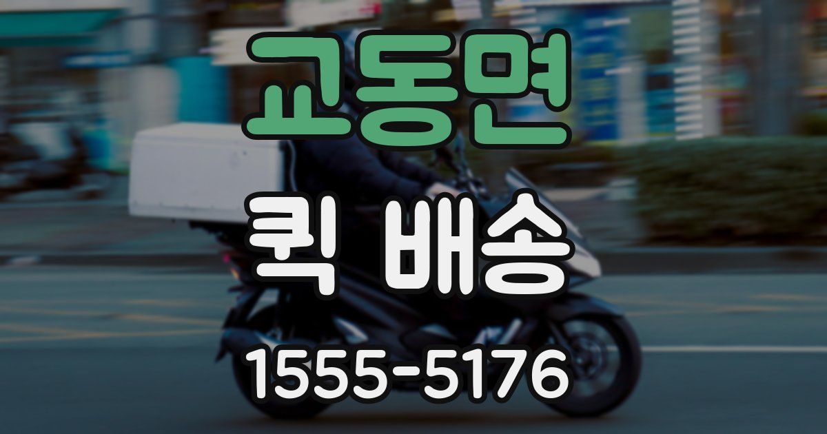 교동면 퀵 배송