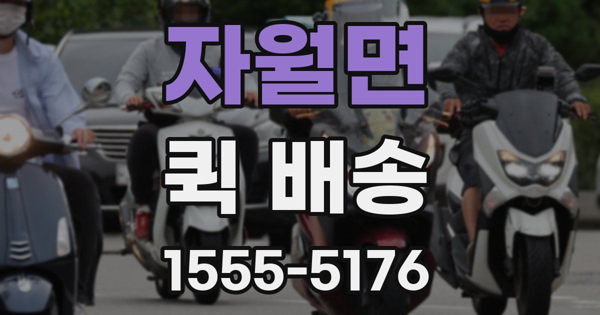자월면 퀵 배송