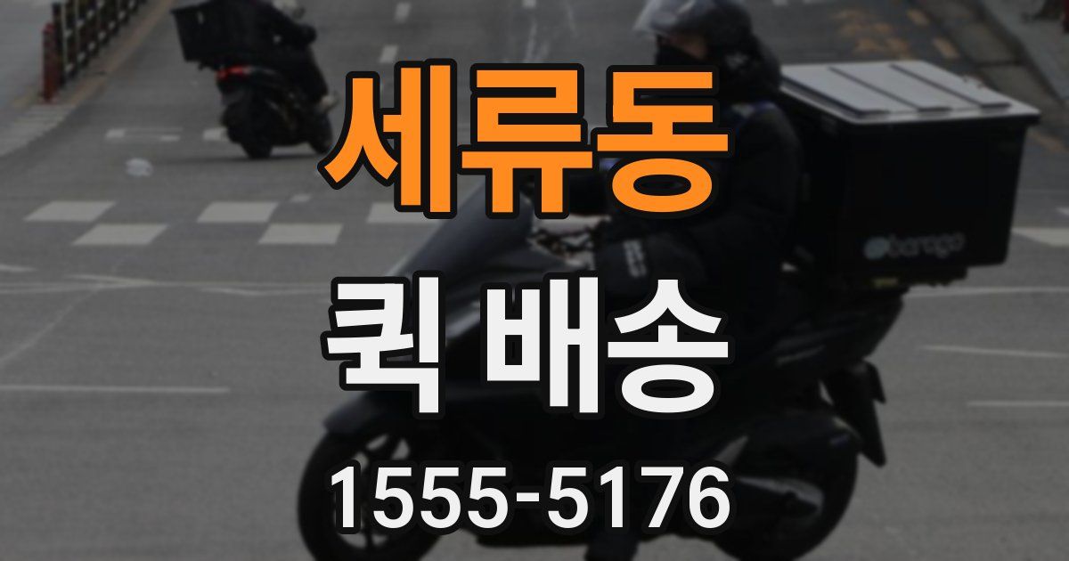 세류동 퀵 배송
