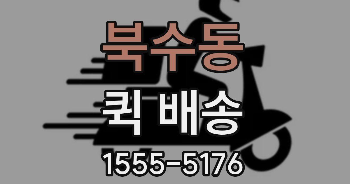 북수동 퀵 배송