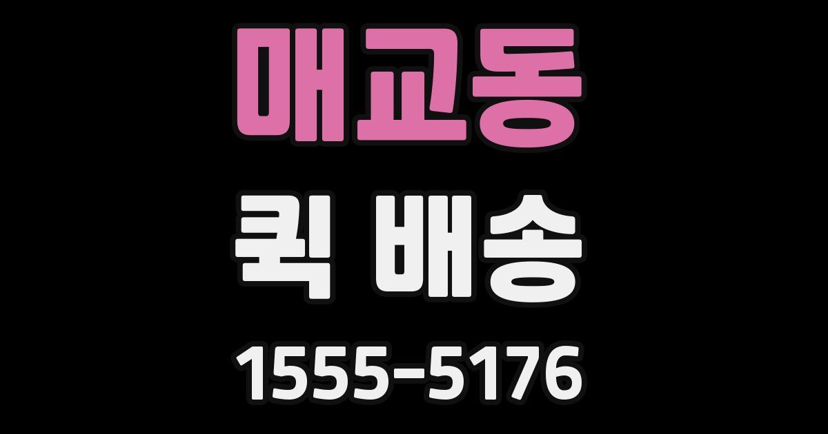 매교동 퀵 배송