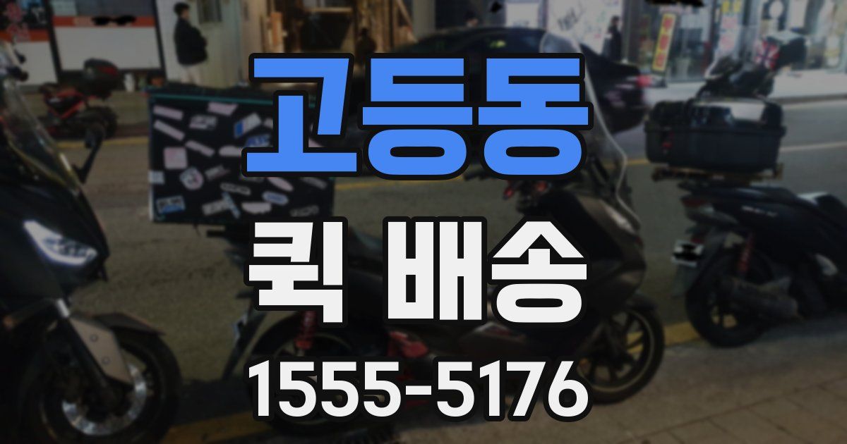 고등동 퀵 배송