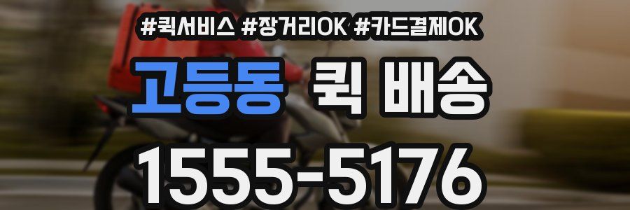 고등동 퀵 배송