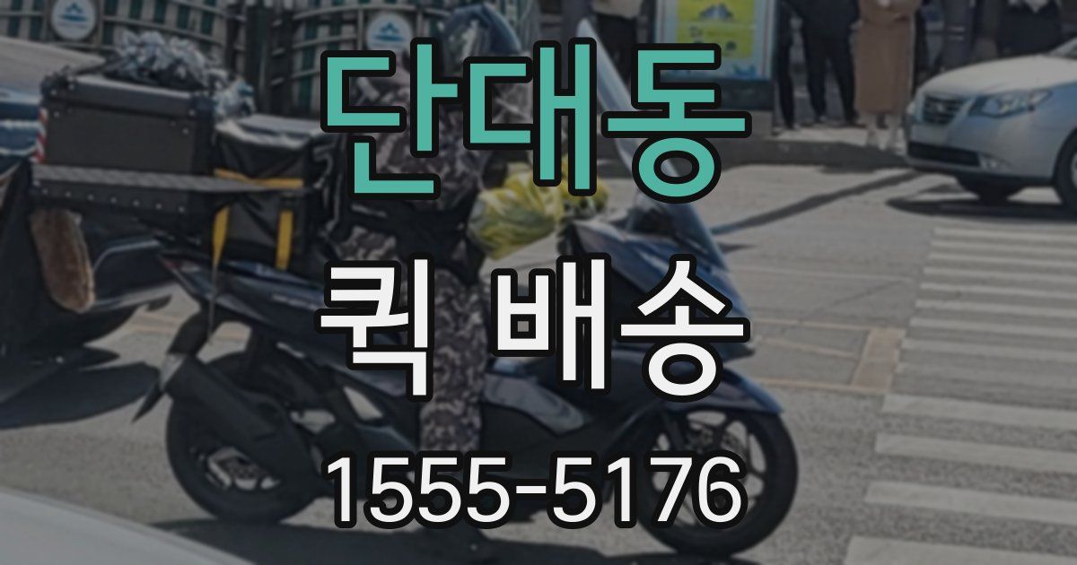 단대동 퀵 배송