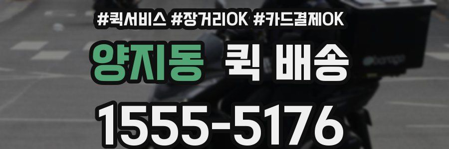 양지동 퀵 배송