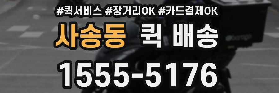 사송동 퀵 배송
