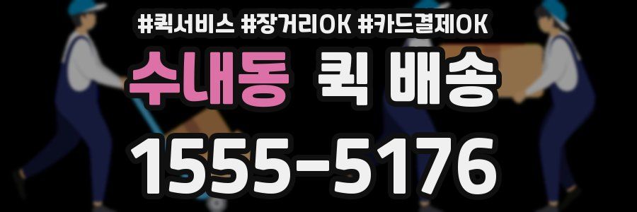 수내동 퀵 배송