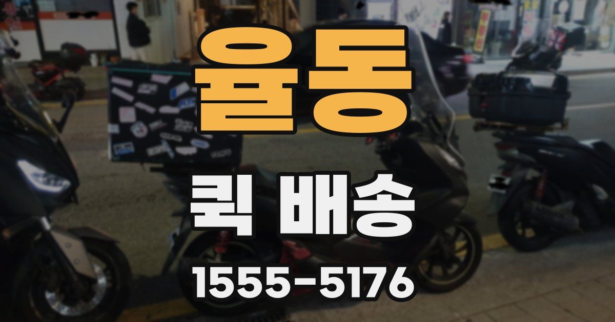 율동 퀵 배송