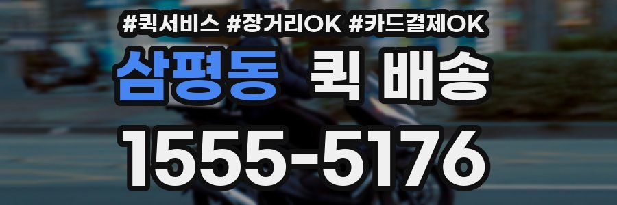 삼평동 퀵 배송