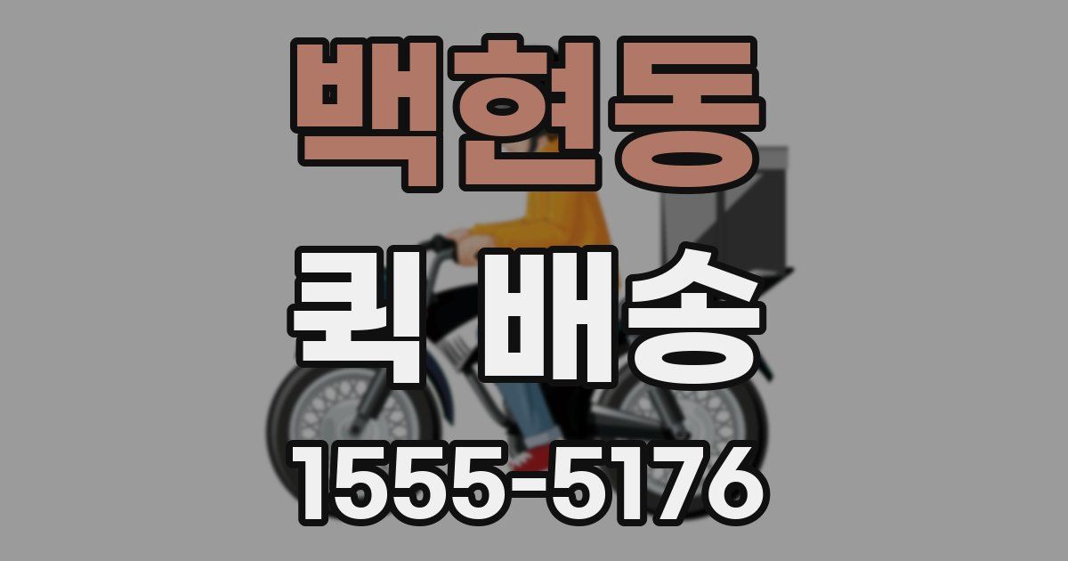 백현동 퀵 배송