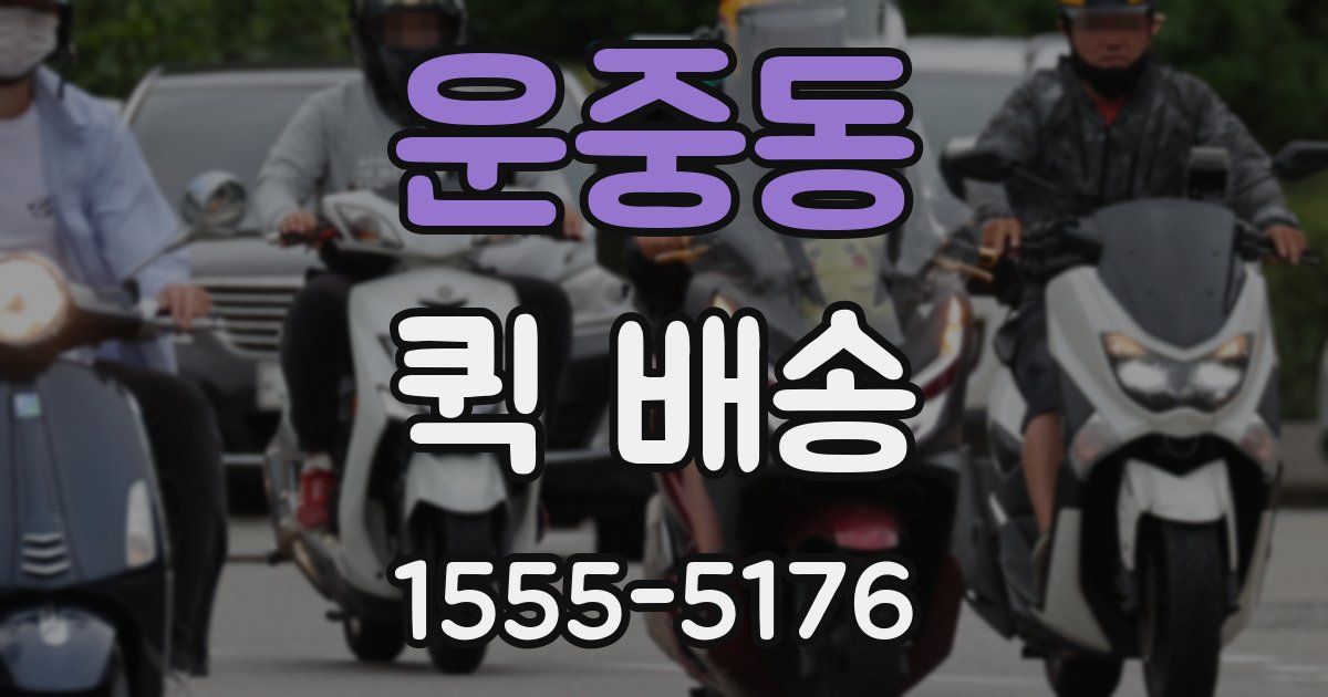 운중동 퀵 배송