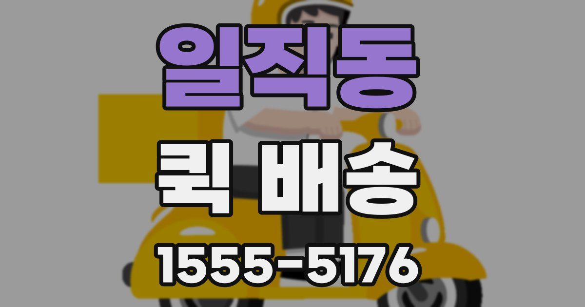 일직동 퀵 배송
